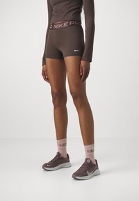 Nike Performance SHORT - Leggings - baroque brown/white