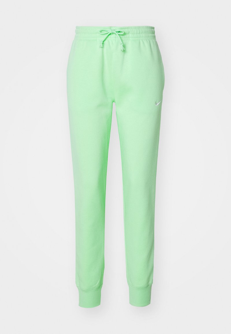 Helle grüne Nike-Sweatpants mit elastischem Bund, verstellbarem Kordelzug und schmal zulaufenden Bündchen. Glatte Stoffstruktur mit dezentem Logo.