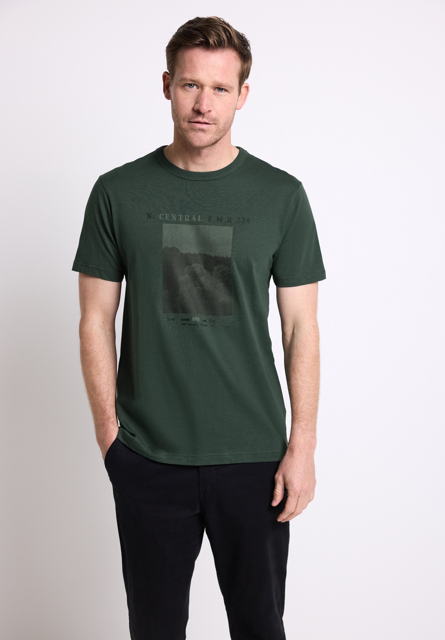 Street One Maglietta Ottomano Verde Cacciatore – Donna Taglia 42, Girocollo Con Bottone, Tessuto Viscosa Leggero - 3