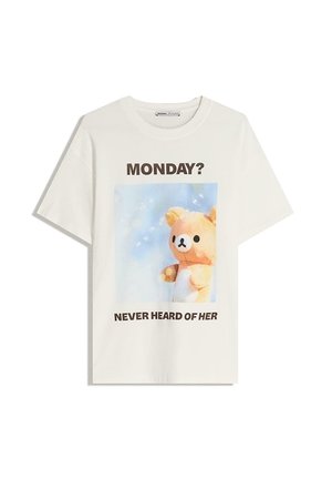 RILAKKUMA PRINT SHORT SLEEVE  - T-shirts print - white
