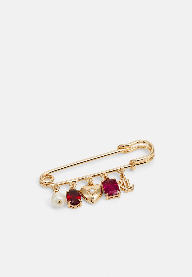 Lauren Ralph Lauren BOX PIN CHARM - Καρφίτσα - gold-coloured/pink