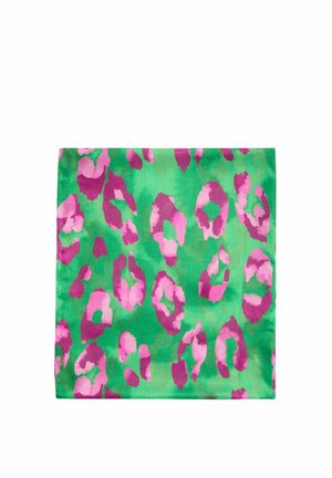 Šála - green leopard print