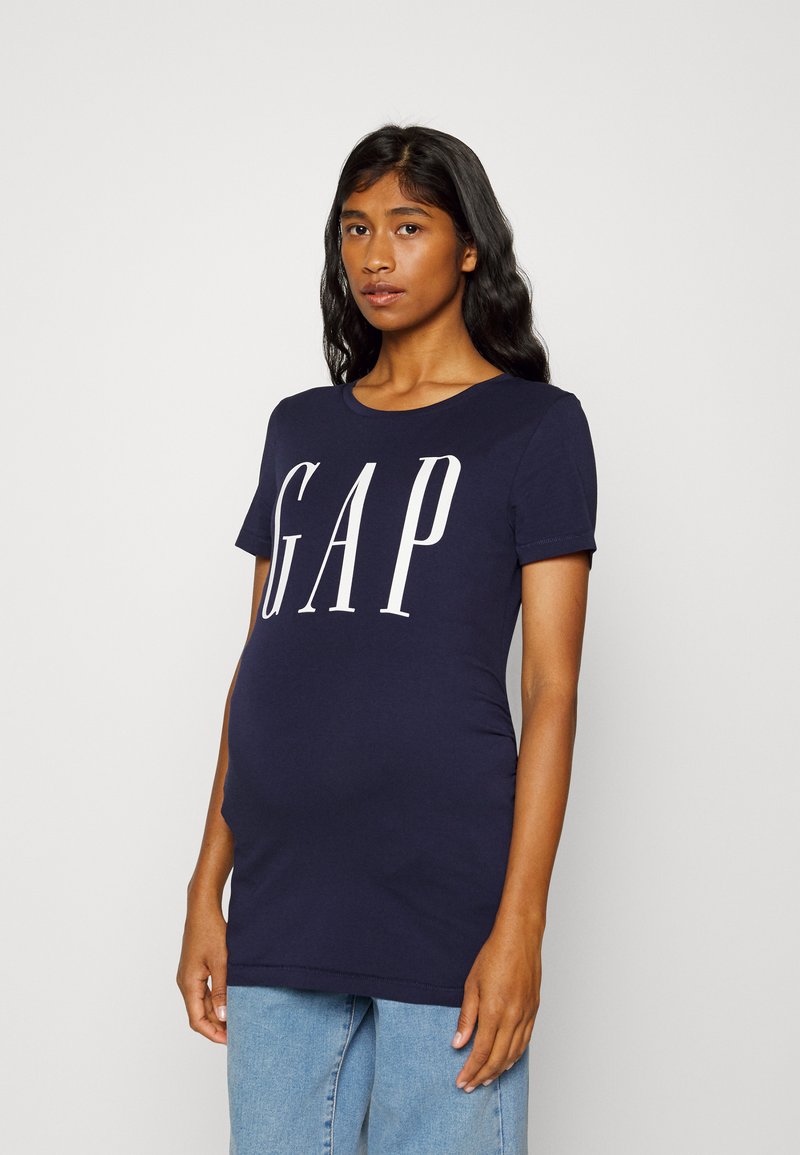 GAP Maternity LOGO TEE TShirt print navy uniform/dunkelblau