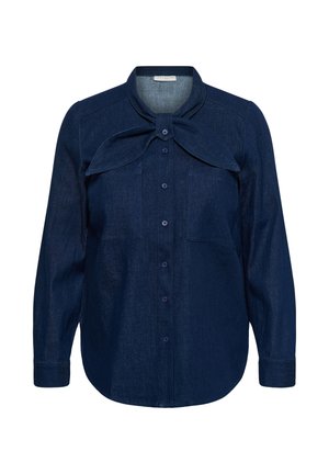 Kaffe Curve, KCRUBINA DENIM SCARF SHIRT - Chemisier - unwashed blue denim
