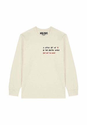 BRUTAL EMBROIDERY HEAVYWEIGHT TEE - T-shirt à manches longues - off white