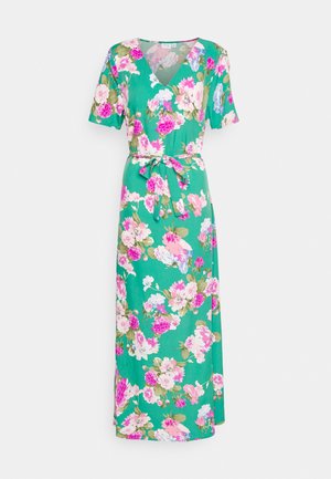 VIEASY V NECK MIDI DRESS - Maxi dress - green/pink
