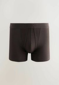 Zwarte katoenen boxershorts met een aansluitend ontwerp, voorzien van een logo-elastische tailleband en een gladde, rekbare textuur. Geen zichtbare patronen of accenten.