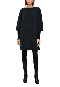 s.Oliver BLACK LABEL LOCKER GESCHNITTENES  - Freizeitkleid - navy
