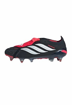 PREDATOR ELITE FOLD-OVER TONGUE SOFT GROUND  - Ghete de fotbal pentru teren moale - core black   cloud white   lucid red