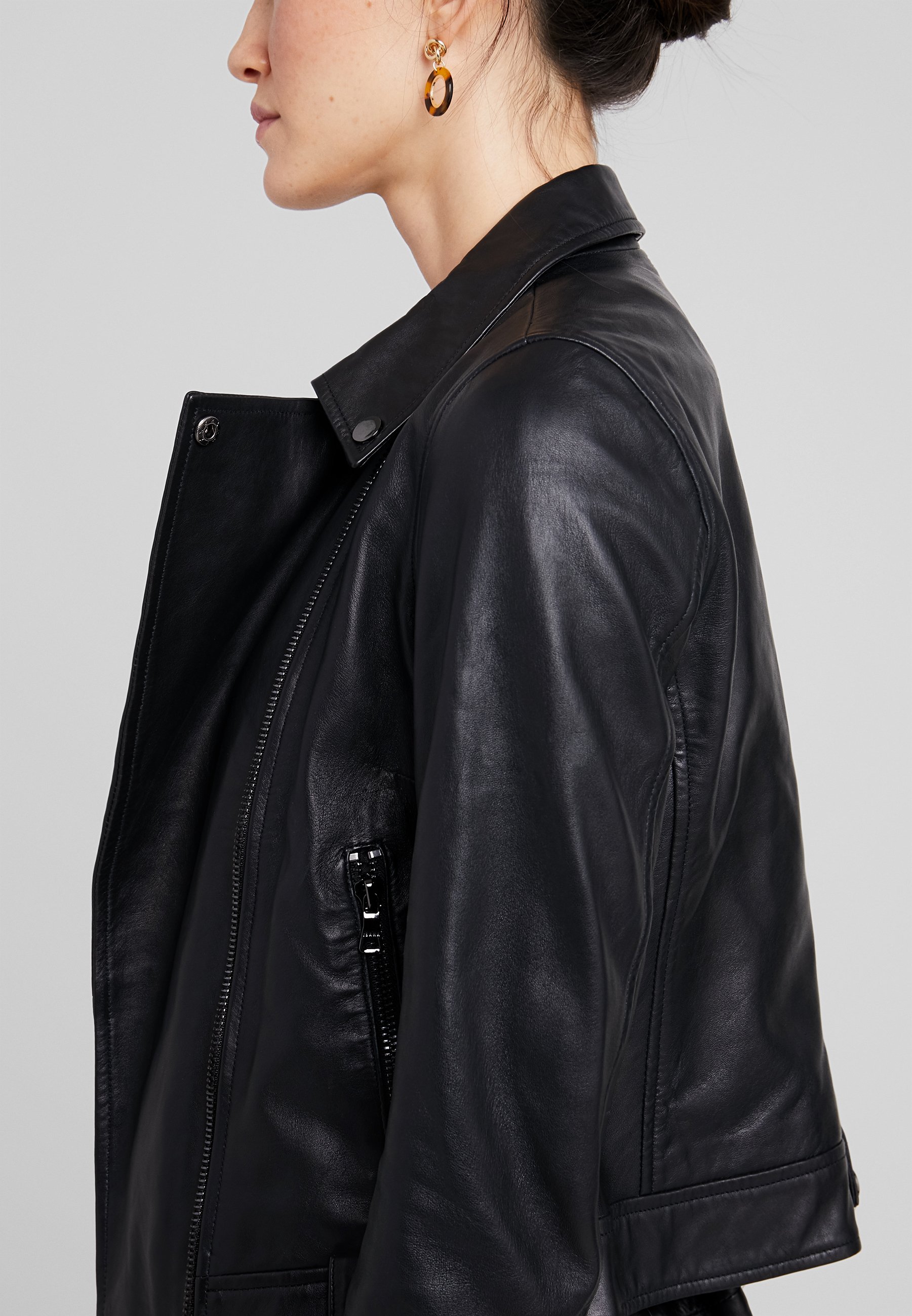 LEVINE Leren jas black LEVINE Leren jas black