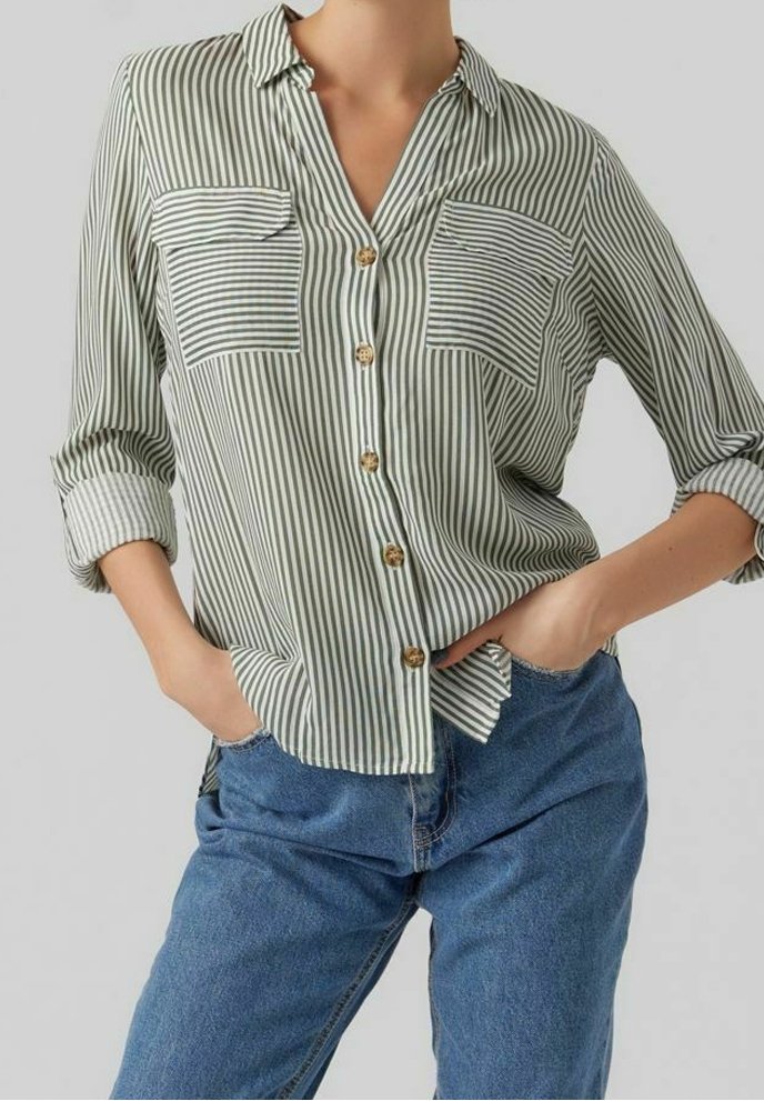 Vero Moda Button-down blouse - mottled green