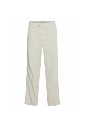 Solid SDALANN LINEN MIX STRAIGHT FIT - Tracksuit bottoms - oatmeal
