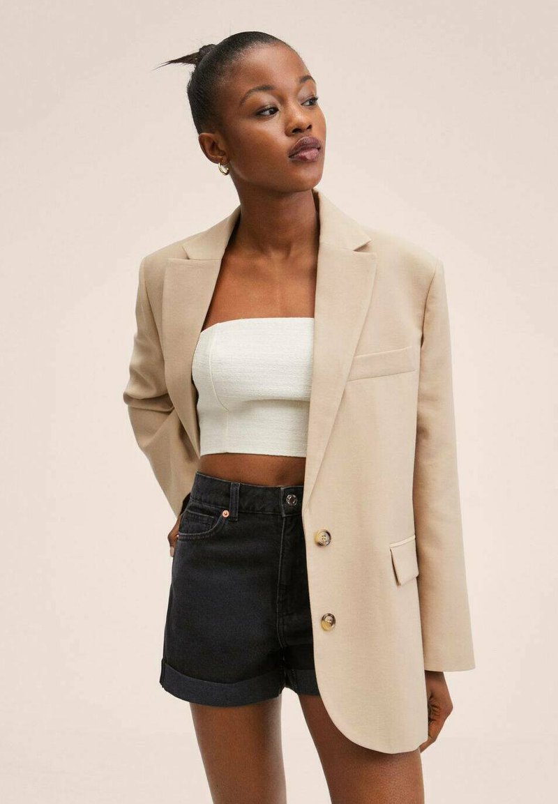 Damen Skinny | Mango MOM Jeans Shorts black denim - YW97057 Damen Skinny | Mango MOM Jeans Shorts black denim - YW97057