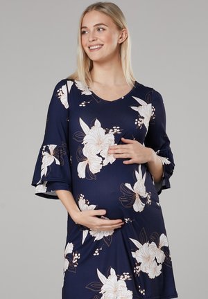 MATERNITY BOHO  - Jersey dress - granat w kwiaty
