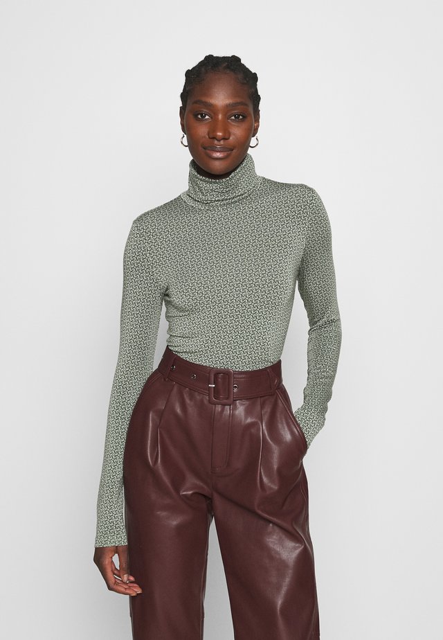 PRINTED ROLLNECK - Longsleeve - green