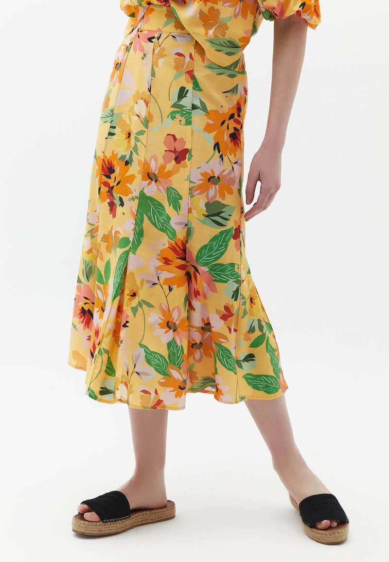 Damen Jeansröcke | OXXO A-Linien-Rock floral comb/gelb - MH53260 Damen Jeansröcke | OXXO A-Linien-Rock floral comb/gelb - MH53260