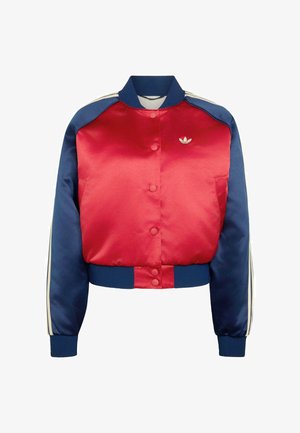 adidas Originals, ADIDAS ORIGINALS SATIN SST BOMBER JACKET - Giubbotto Bomber - team victory red night indigo warm vanilla