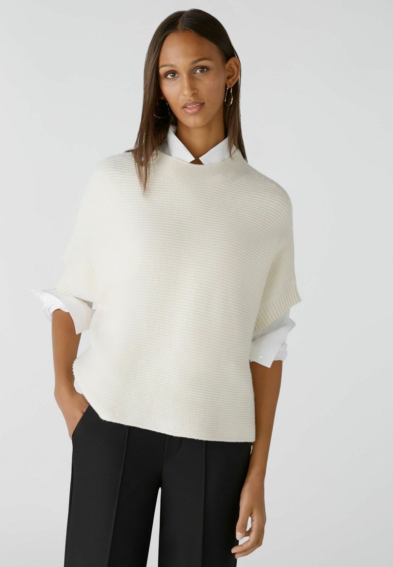 Oui Off White Round Necked Pullover 78116 1021 main image 1