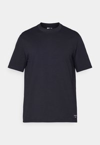 CENTRE MOCK NECK - Basic T-shirt - black beauty