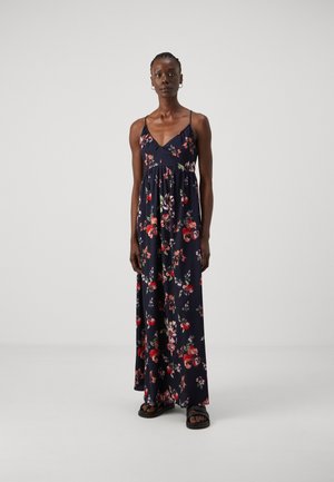 Vero Moda Tall VMPAGE SINGLET V NECK DRESS - Maxi šaty - navy/mandy