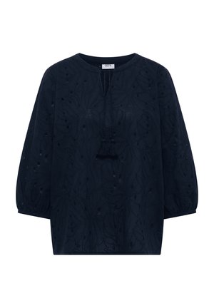 Cecil, 3/4-ARM BLUSE MIT SHIFFLEYMUSTER - Blouse - universal blue