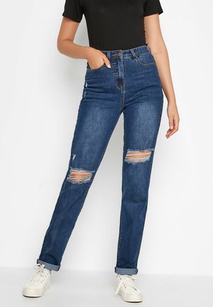 Long Tall Sally DISTRESSED UNA STRETCH MOM  - Jeans Slim Fit - blue