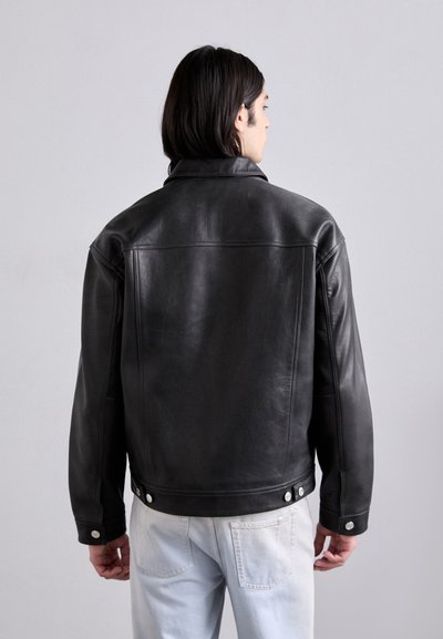 Won Hundred EZRA - Δερμάτινο μπουφάν - washed black