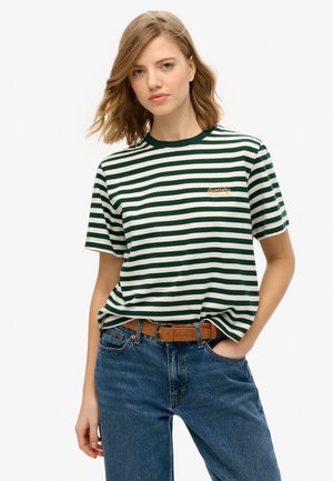 Superdry COUNTRY CLUB  - Print T-shirt - green stripe
