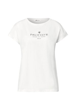Street One, DROPPED SHOULDER SHIRT MIT WORDING - T-shirt imprimé - off white