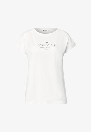 Street One, DROPPED SHOULDER SHIRT MIT WORDING - T-shirt print - off white