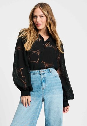 POM Amsterdam, BLOUSE - GRAPHITE BLACK - Overhemdblouse - black