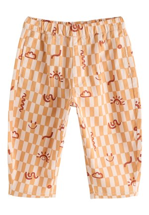 Next REGULAR FIT - BARREL PULL ON  - Pantalones - orange checkerboard