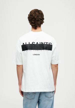 AllSaints REDACT CREW - Print T-shirt - ashen white