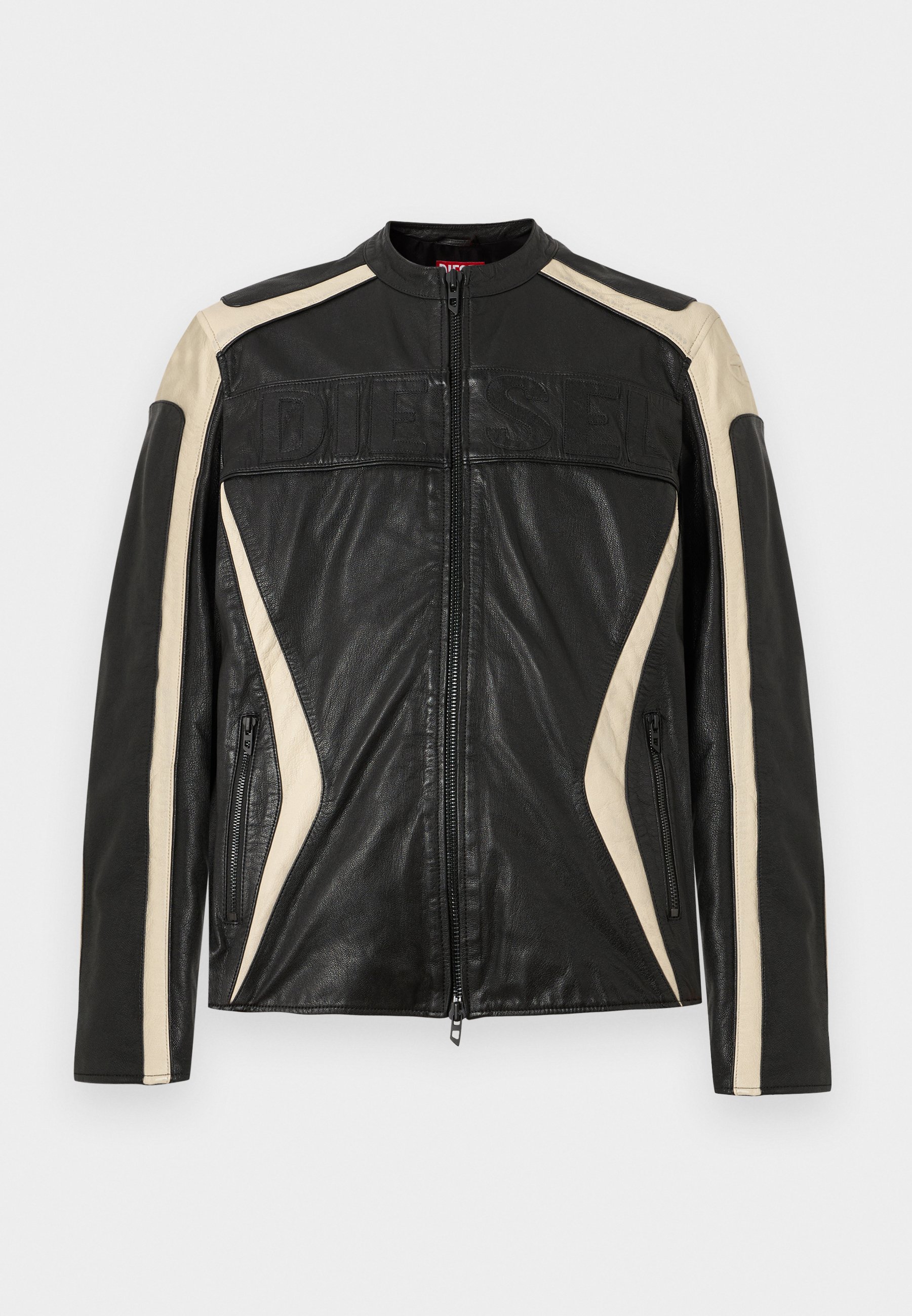 Diesel LADAM - Leather jacket - 900/black - Zalando.co.uk