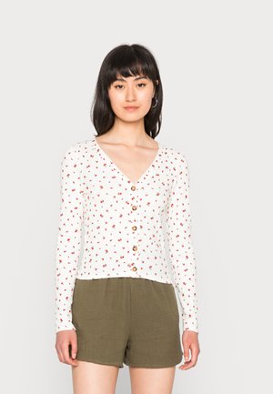 ONLFLOWER V NECK - Cardigan - cloud dancer
