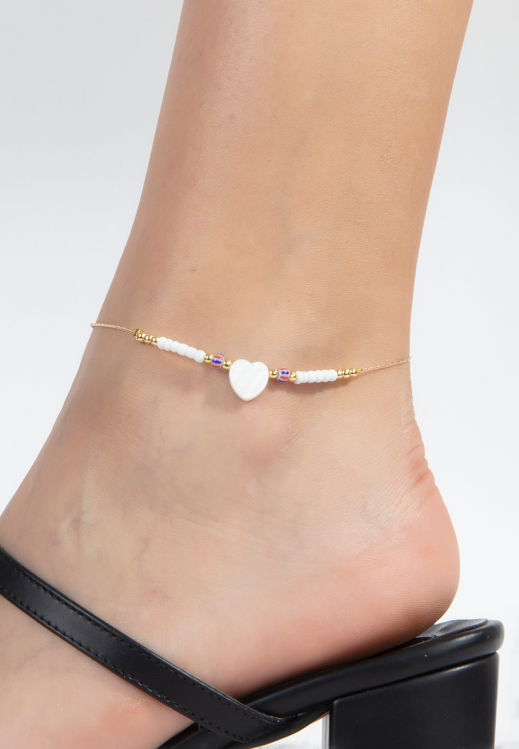 Fertini Enkelbandjes - pearly white/wit - Zalando.nl