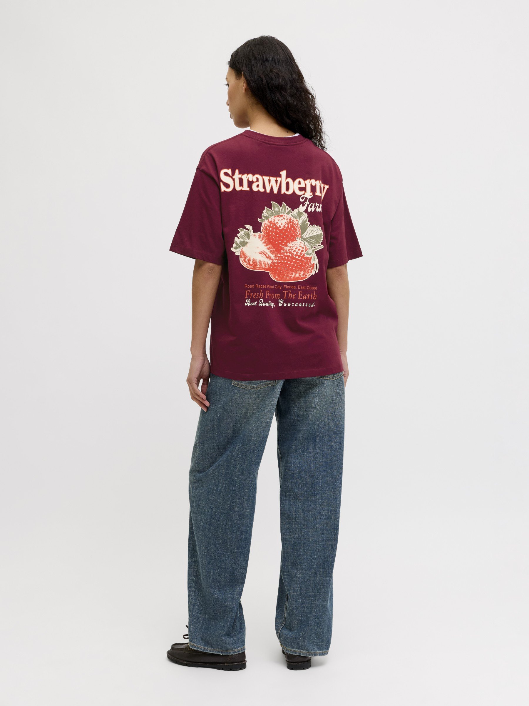 JJXX JXSANDRA - T-shirt print - cabernet/donkerrood - Zalando.nl