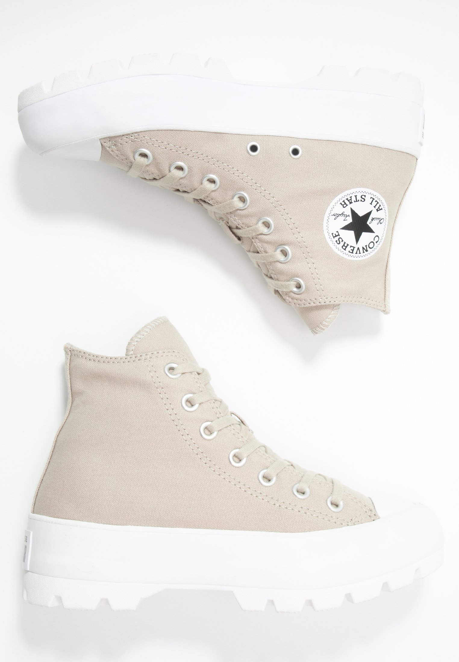 converse lugged high top beige