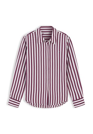 Tommy Hilfiger, REGULAR FIT STRIPE SHIRT - Риза с копчета - banker stp burgundy ecru