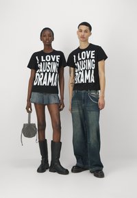 Jaded London DRAMA SLOGAN TEE UNISEX - Marškinėliai su spaudiniu - black