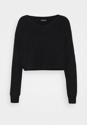 Strikkegenser - black
