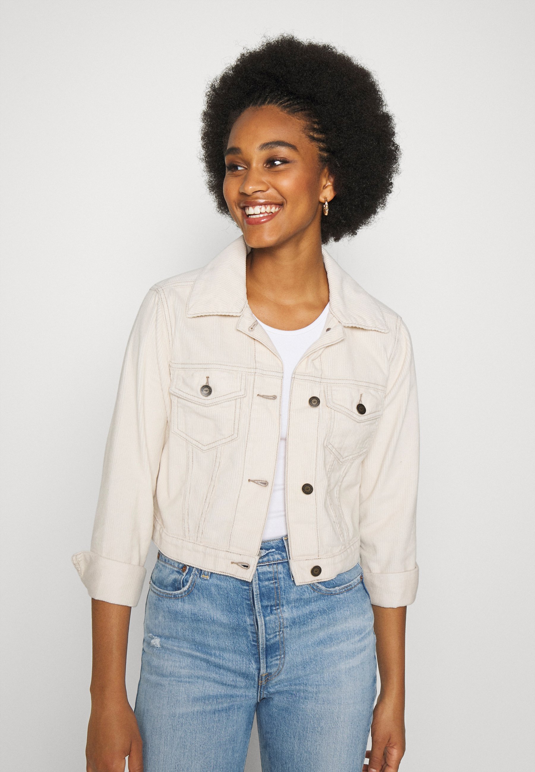 Hollister Co. JACKET Lett jakke cream Zalando.no Hollister Co. JACKET Lett jakke cream Zalando.no