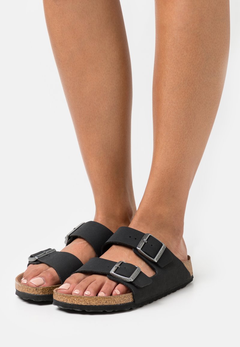 Birkenstock - ARIZONA EARTHY NARROW - Papuče - black, Povećaj