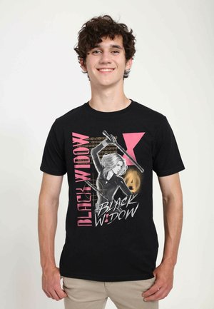 Marvel MARVEL BLACK WIDOW RETRO UNISEX - T-shirt z nadrukiem