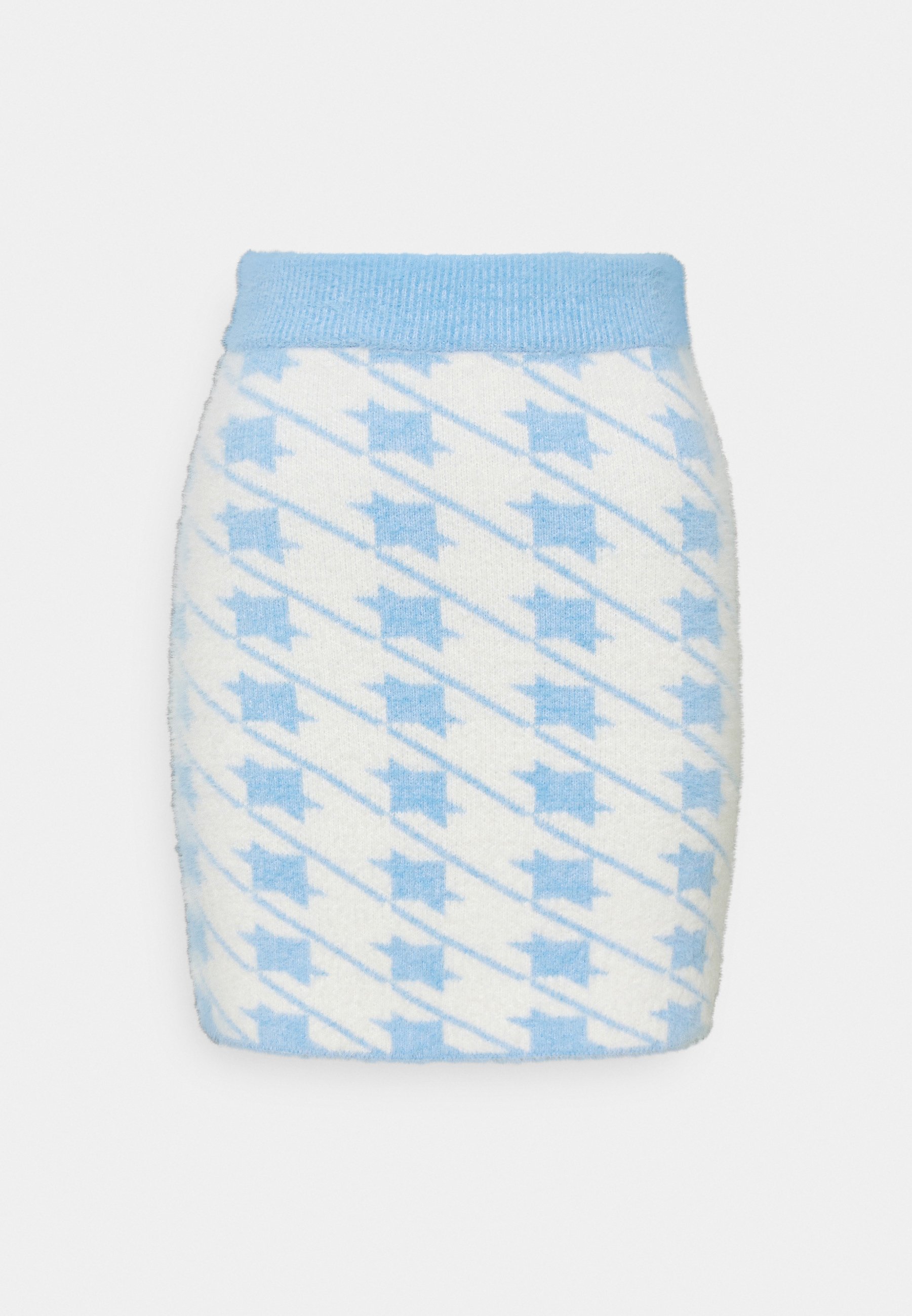 Blue Cream Mini Skirt