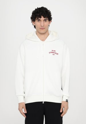 EA7 Emporio Armani Športna jopa s kapuco na zadrgo - star white