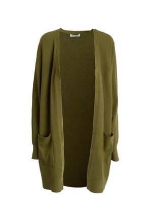 INFLUENCER, INFLUENCER CARDIGAN MIDI-LENGTH CARDIGAN - Strickjacke - olive