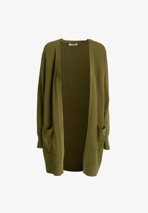 INFLUENCER, INFLUENCER CARDIGAN MIDI-LENGTH CARDIGAN - Strickjacke - olive