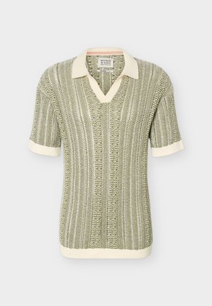 Scotch & Soda, MULTI STITCH EXTRA DROPPED SHOULDER - Πόλο - eggnog melange