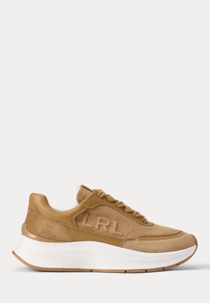 Lauren Ralph Lauren, FRANKY SHEEP-SUEDE & LEATHER SNEAKER - Baskets basses - camel/camel